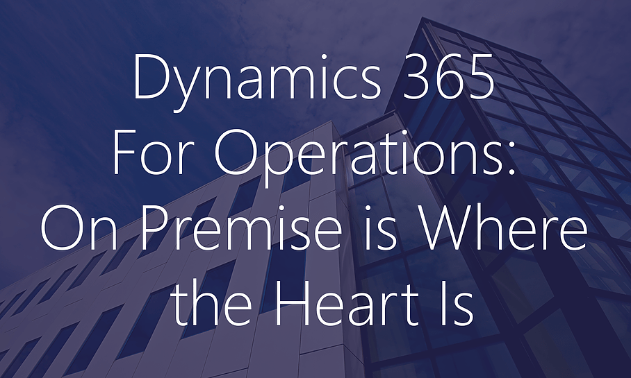 Dynamics 365 for Operations On Premise