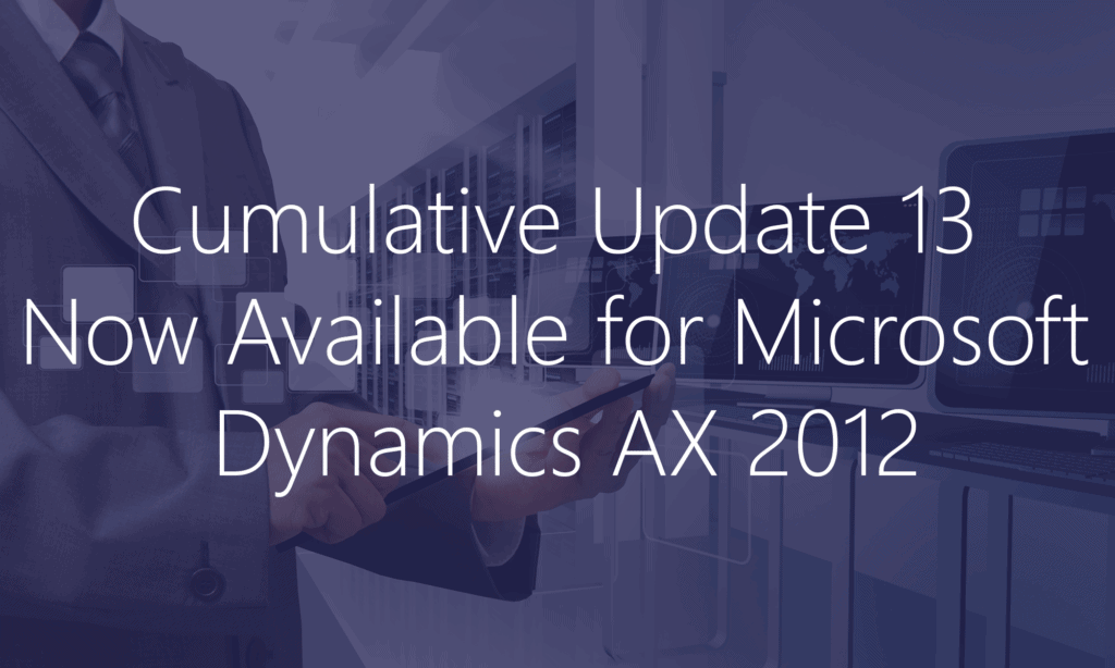 Dynamics AX Cumulative Update 13