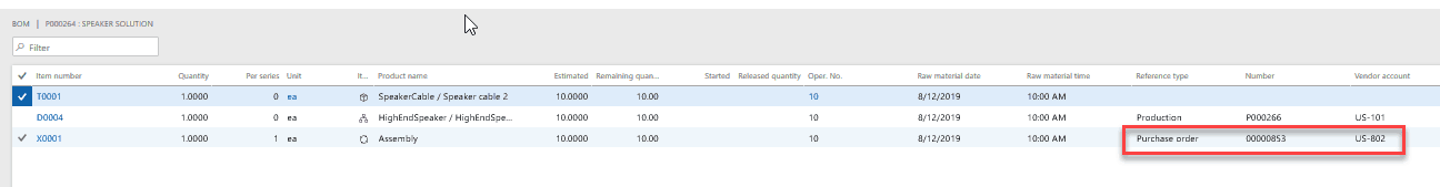 production order