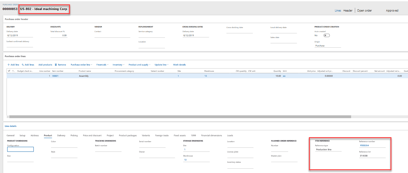 purchase order